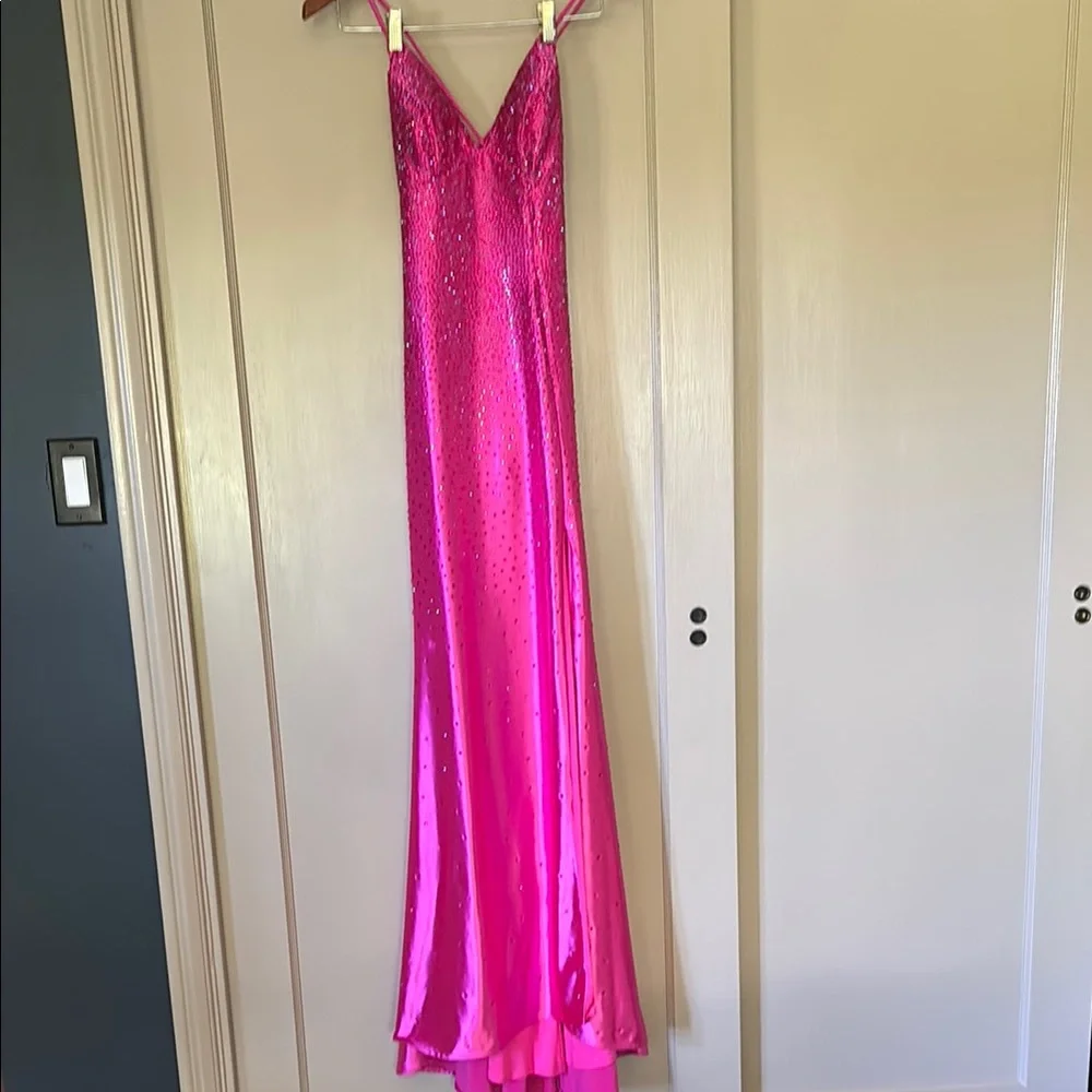 Faviana Pink Sequin Prom Dress - Picture 8 of 11
